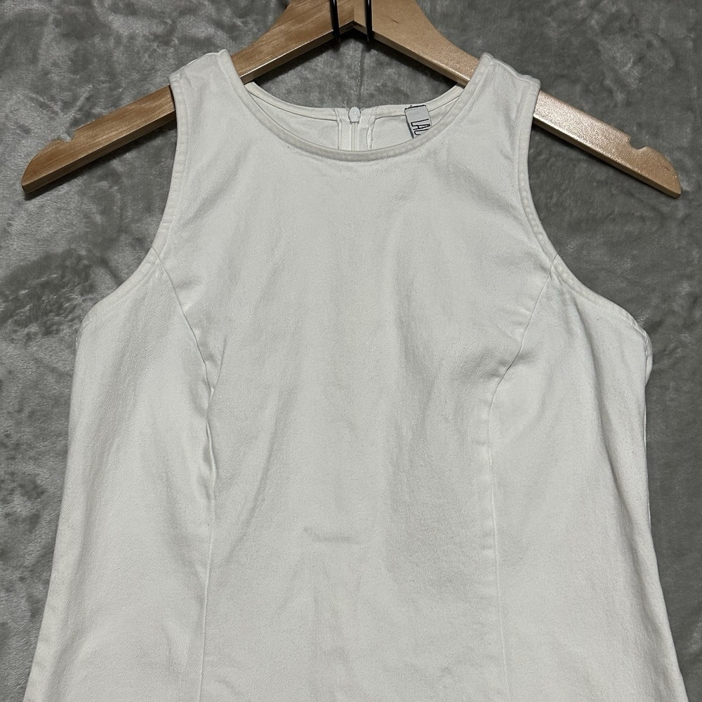 Vintage Laundry by Shelli Segal White Denim Maxi Dress Womens 6 Coastal Cowgirl - Picture 2 of 15